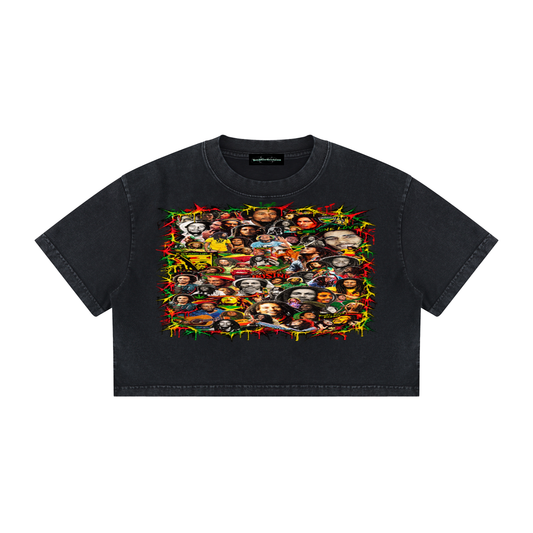 Marley' Women's Mineral Wash Crop T-Shirt