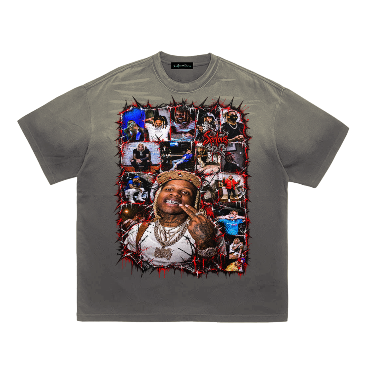 Durk' Tiger Stripe Gradient Washed T-Shirt