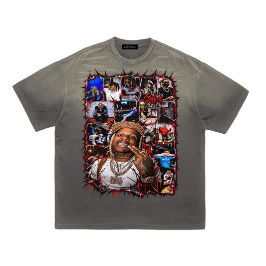 Durk' Tiger Stripe Gradient Washed T-Shirt
