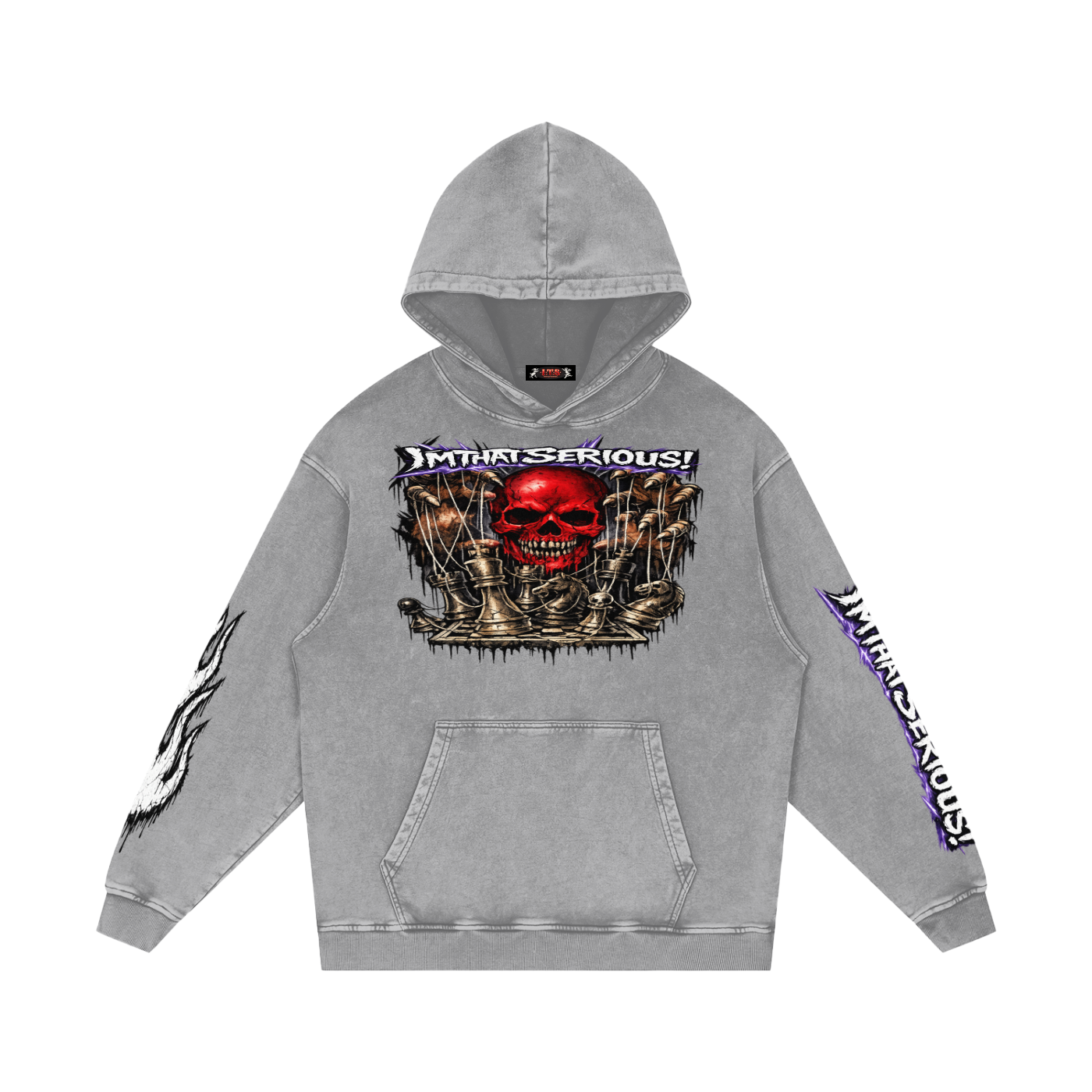 Snow Washed Loose Cotton Hoodie