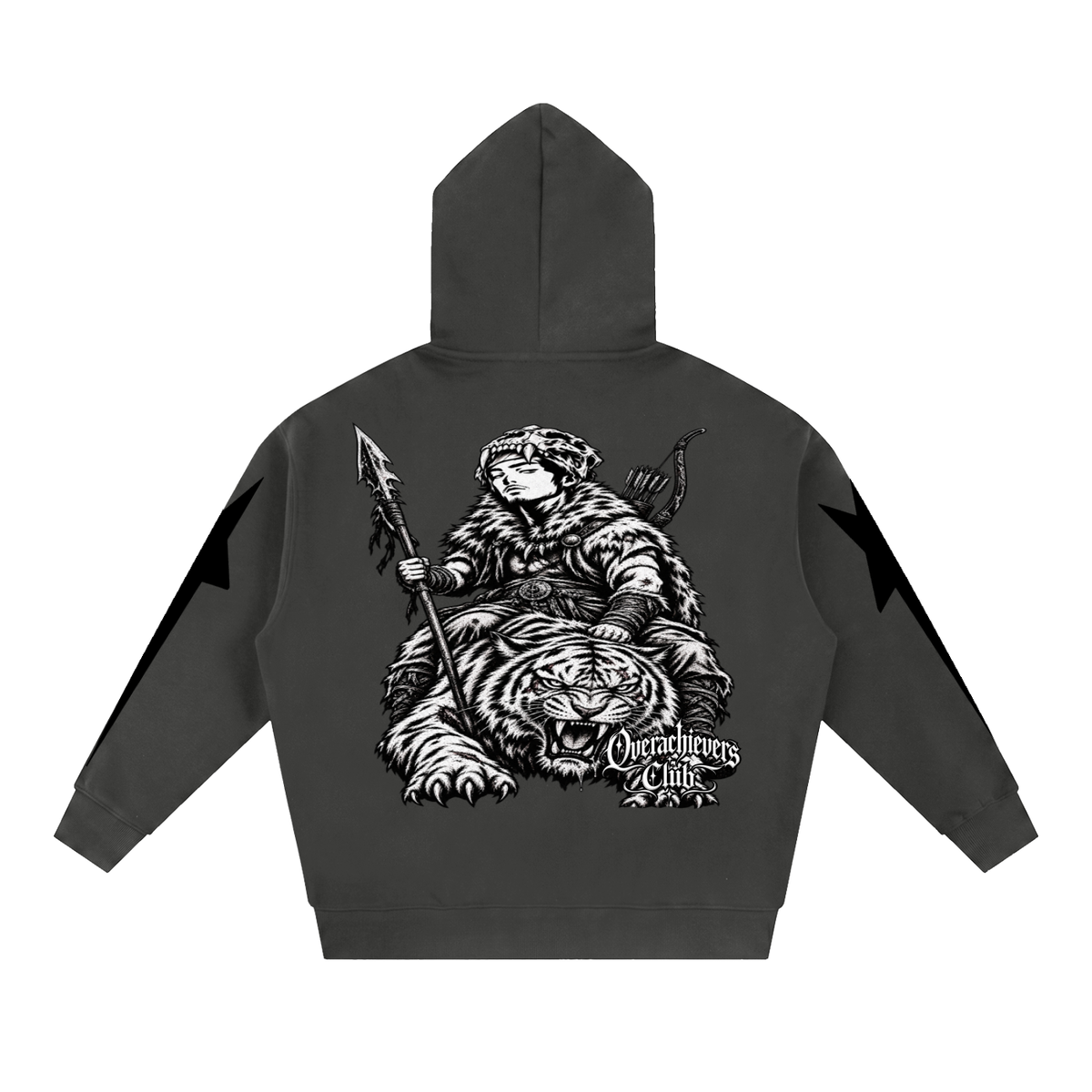 Overachievers Club' Oversized Fleece Boxy Hoodie, Sweatshirt, Sweatpant & Shorts Fit