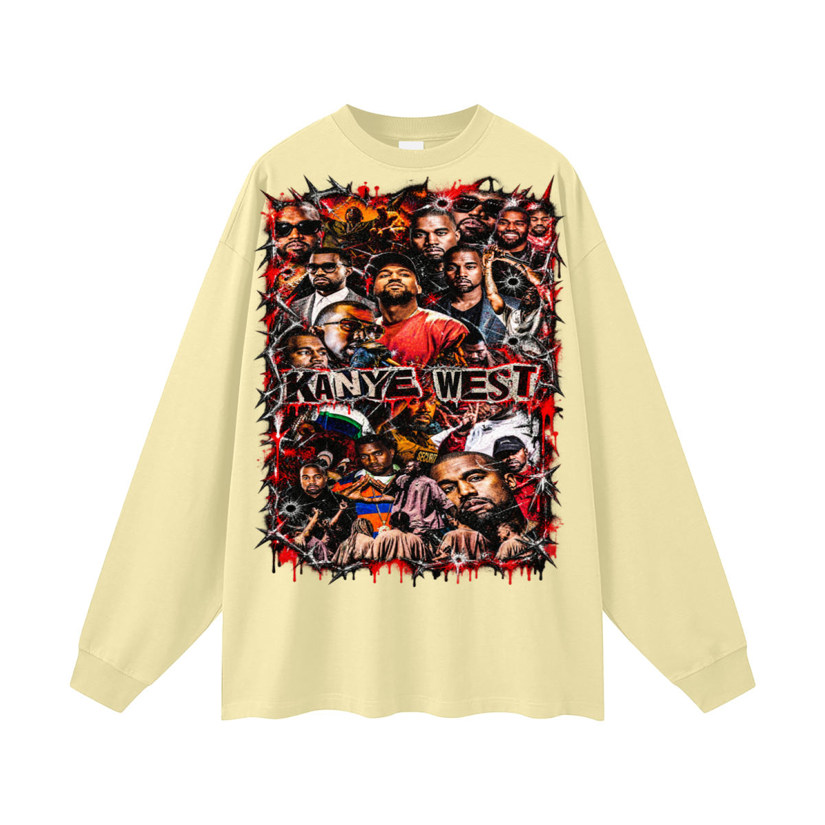 Kanye' Oversized Long Sleeve T-Shirt