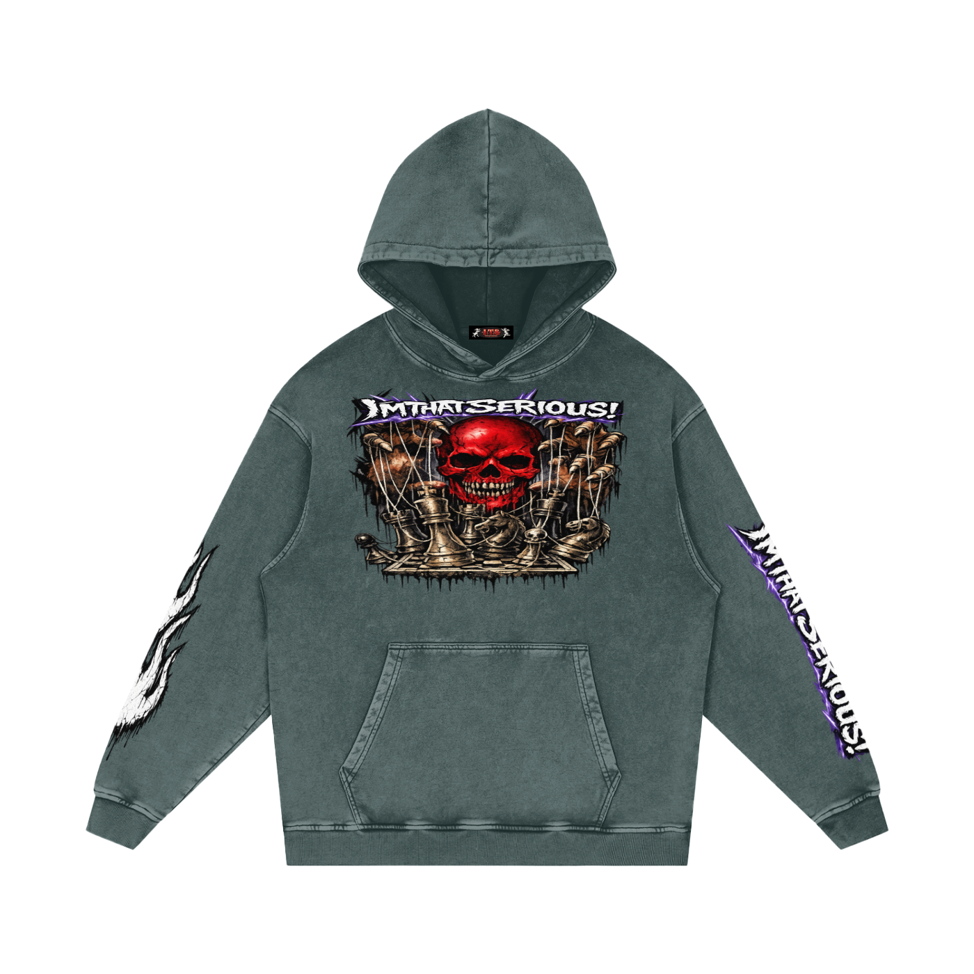 Snow Washed Loose Cotton Hoodie