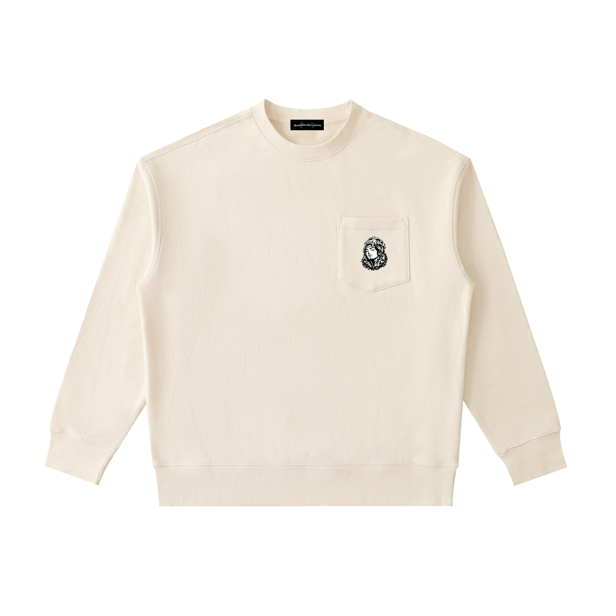 Overachievers Club' Patch Pocket Crewneck Sweatshirt
