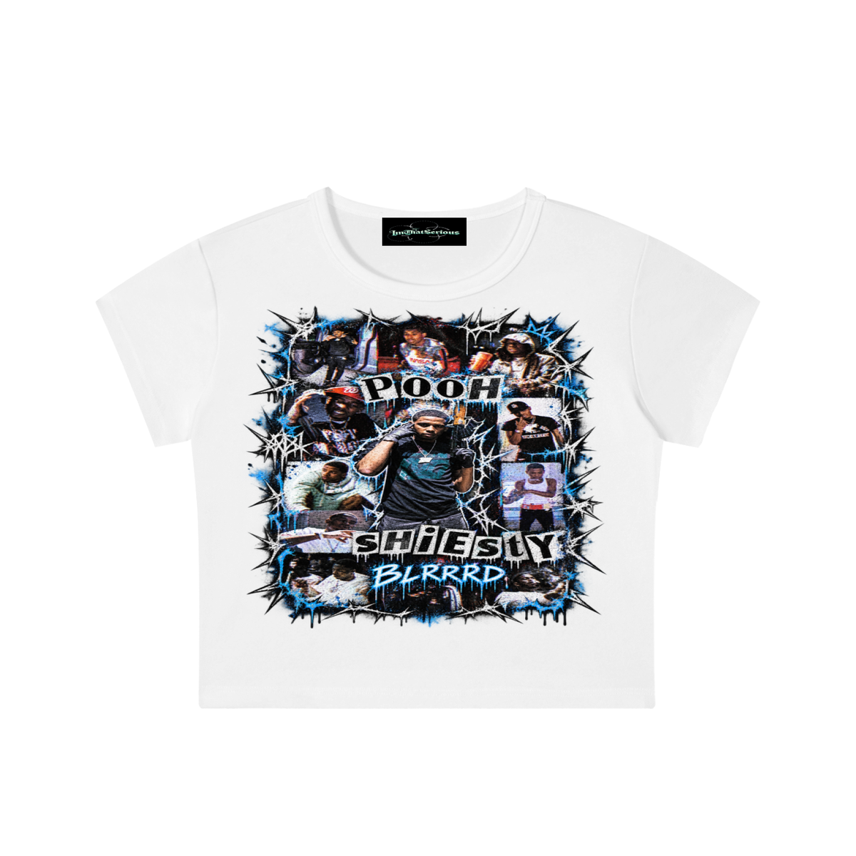 Shiesty' Snow Washed Crop Top