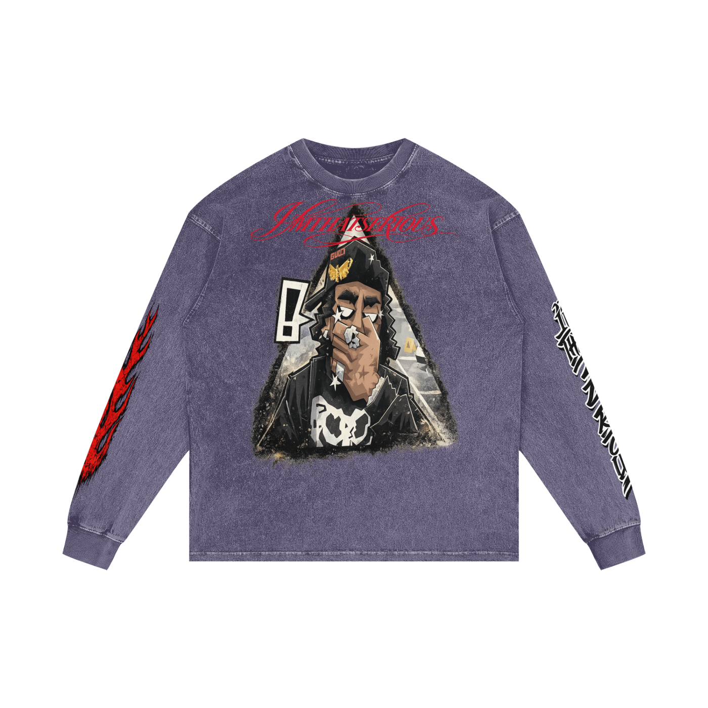 Acid Wash Oversize Long Sleeve T-Shirt