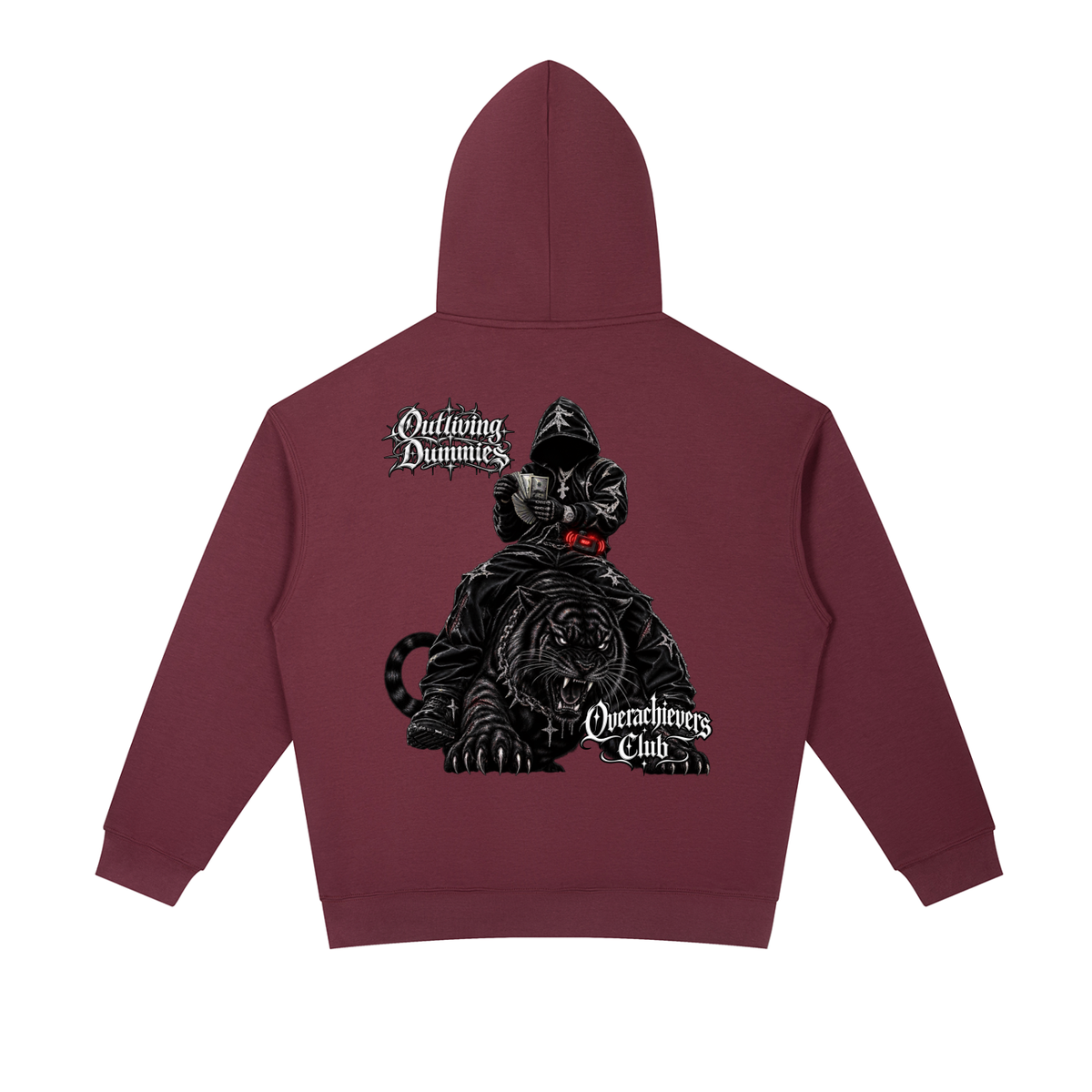 Overachievers Club' High Neck  Zip-Up Hoodie, Sweatpant & Sweatshirt Fit