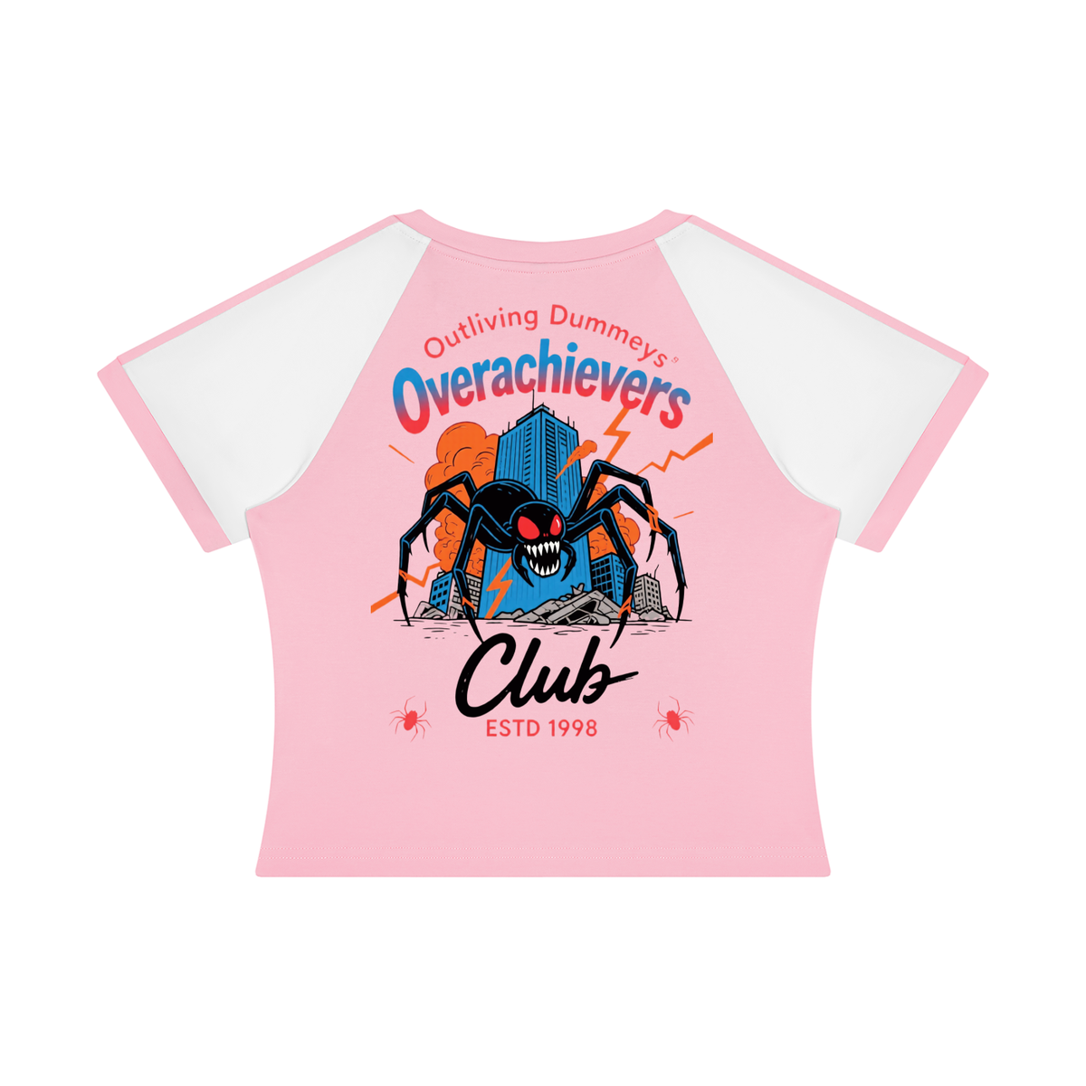 Overachievers Club' Women’s Slim Raglan Color Block T-Shirt
