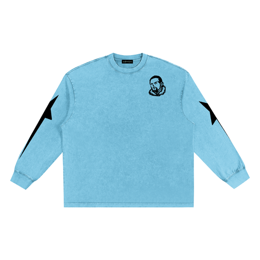 Overachievers Club' Snow Washed Frayed Edge Tee