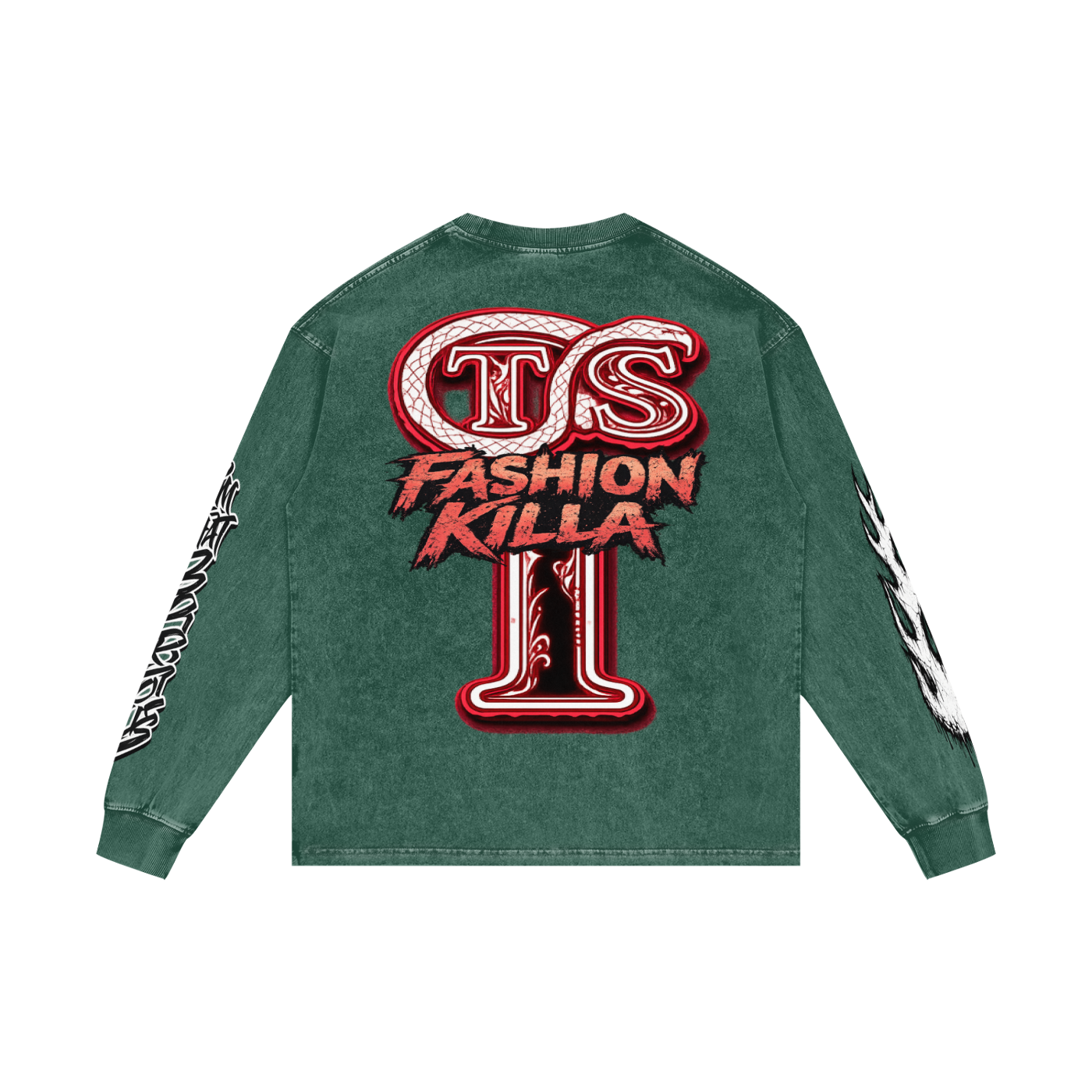 Acid Wash Oversize Long Sleeve T-Shirt
