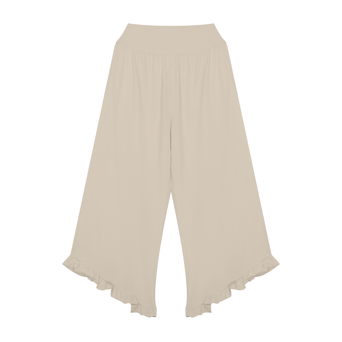 Women’s Ruched Cropped Tube Top & Wide Leg Pants Fit