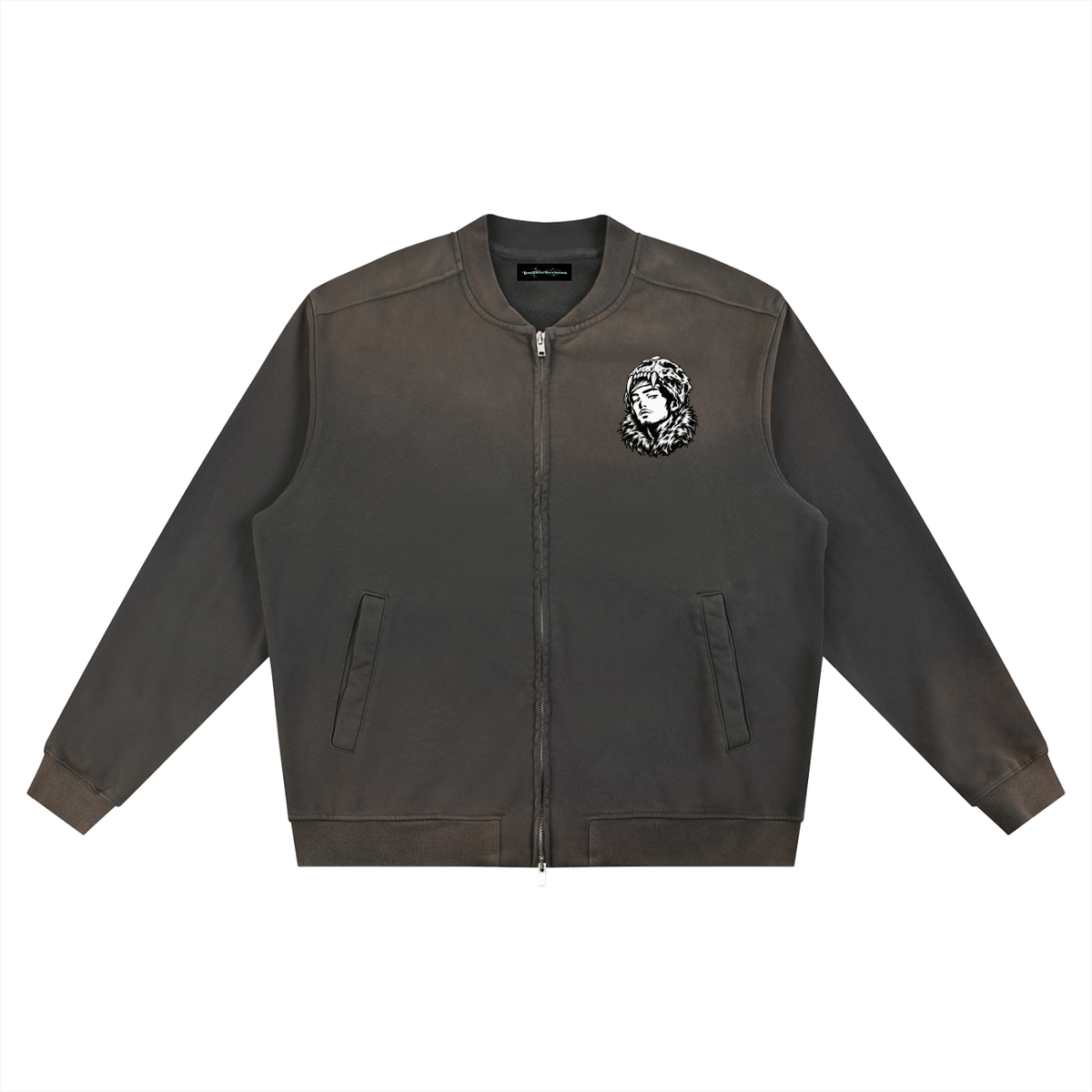 Overachievers Club' Sun Fade Baseball Jacket