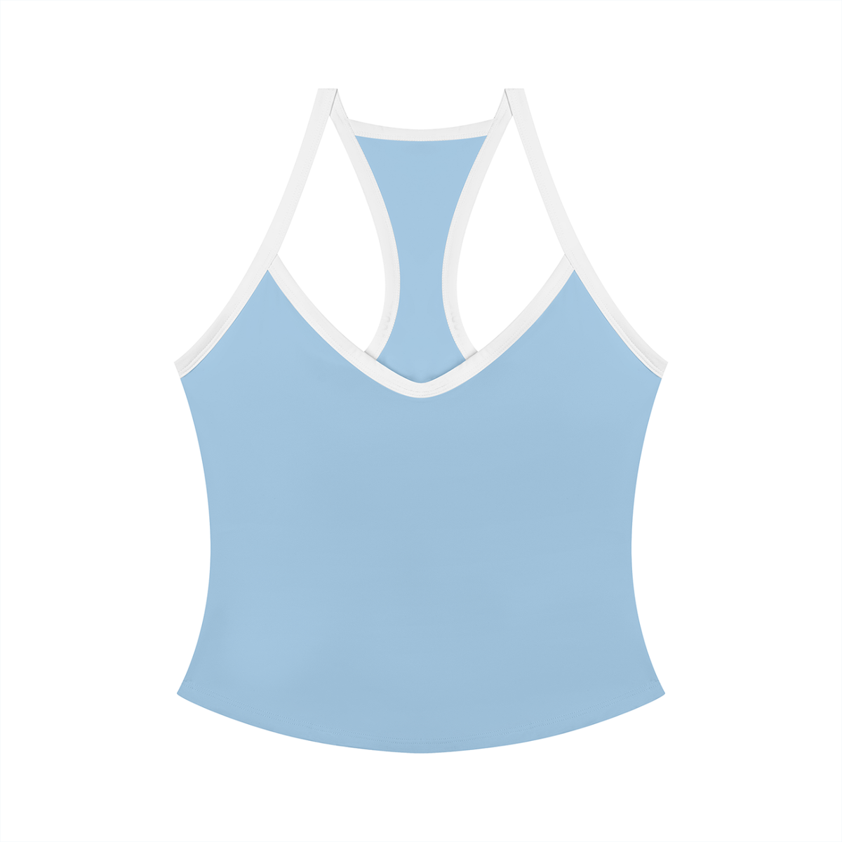 Women's Halter Color Block Yoga Sports Bra, Skirt & Tank Top Fit