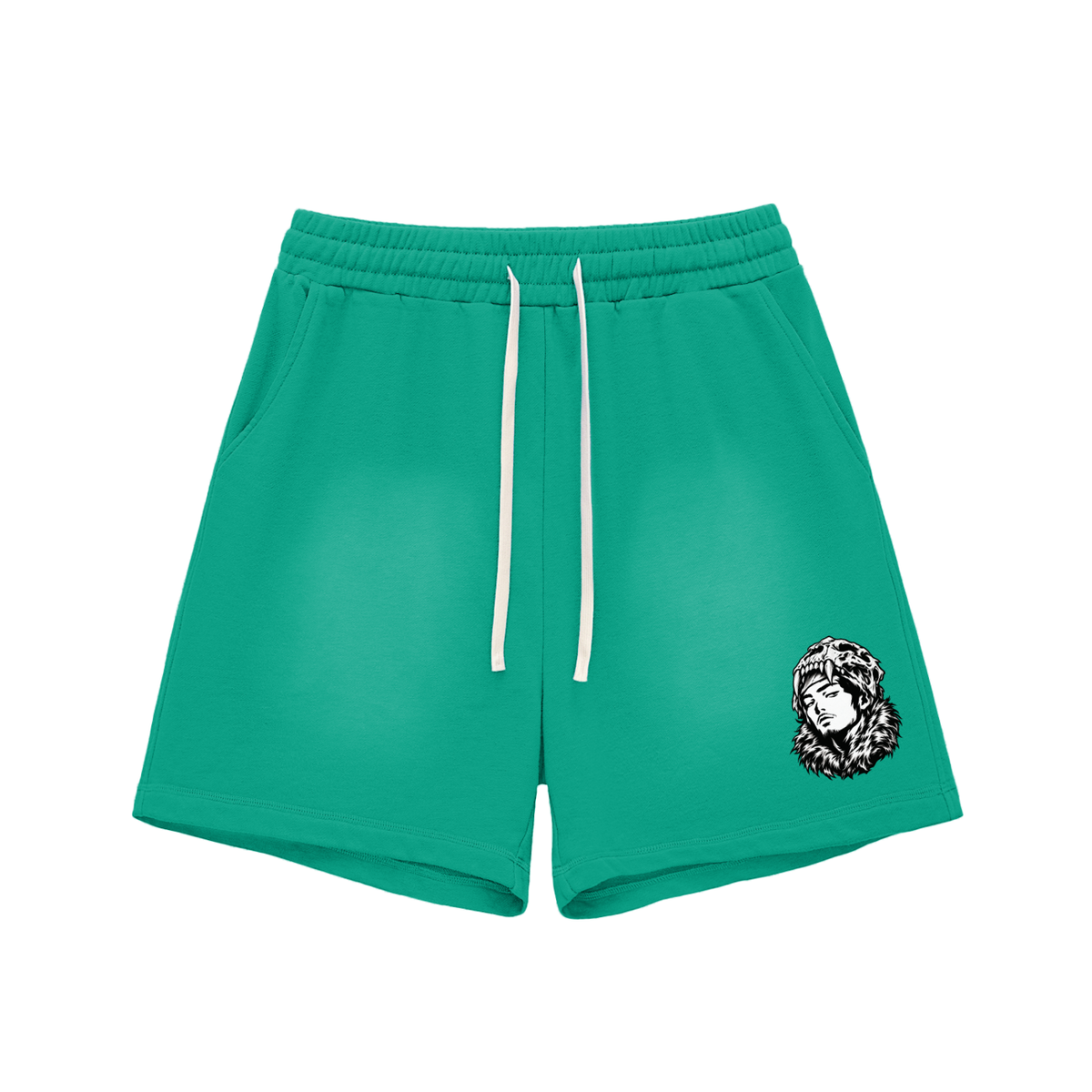 Overachievers Club' Sun Fade Raw Edge T-Shirt & Shorts