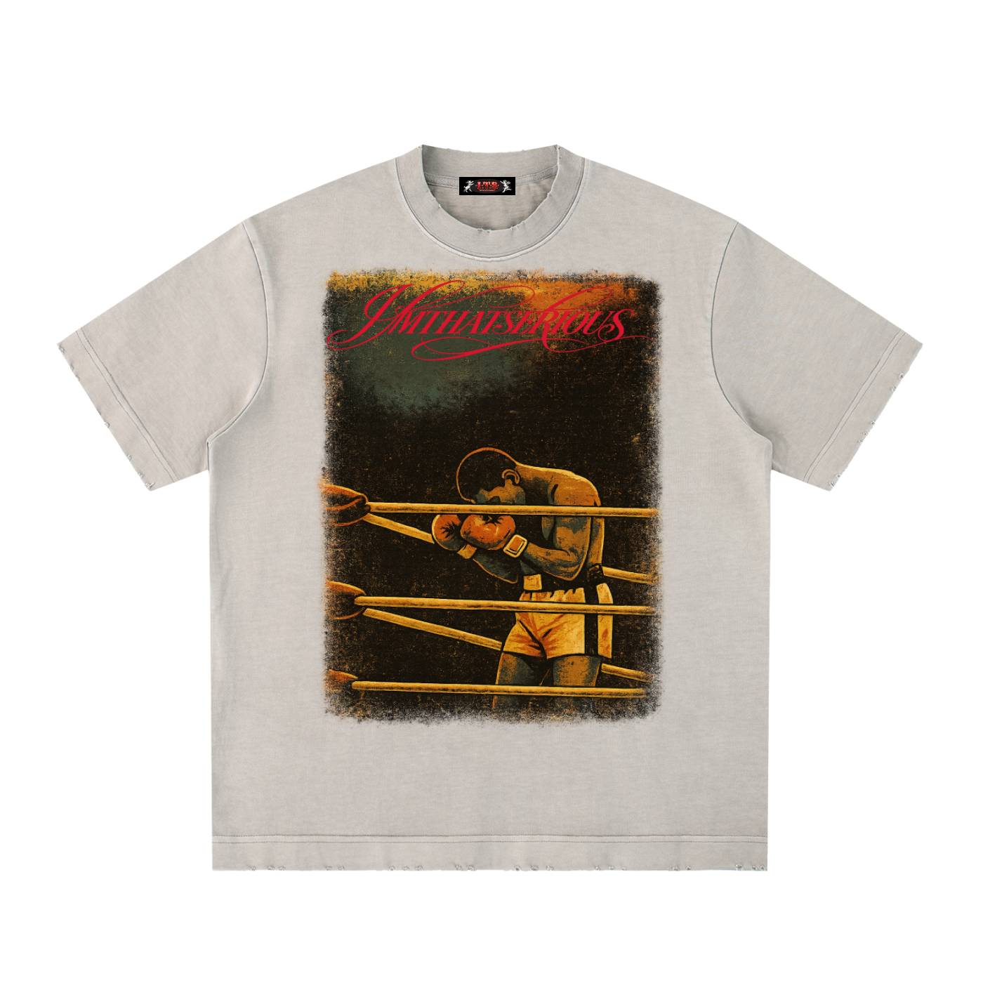 Heavyweight Vintage Washed Frayed T-Shirt