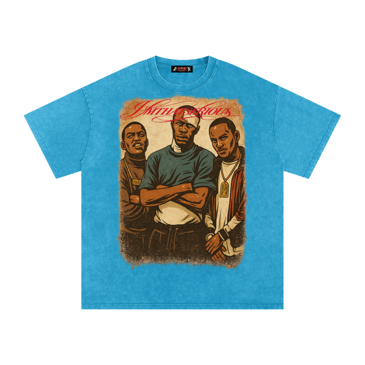 Snow Washed Oversized Cotton T-Shirt