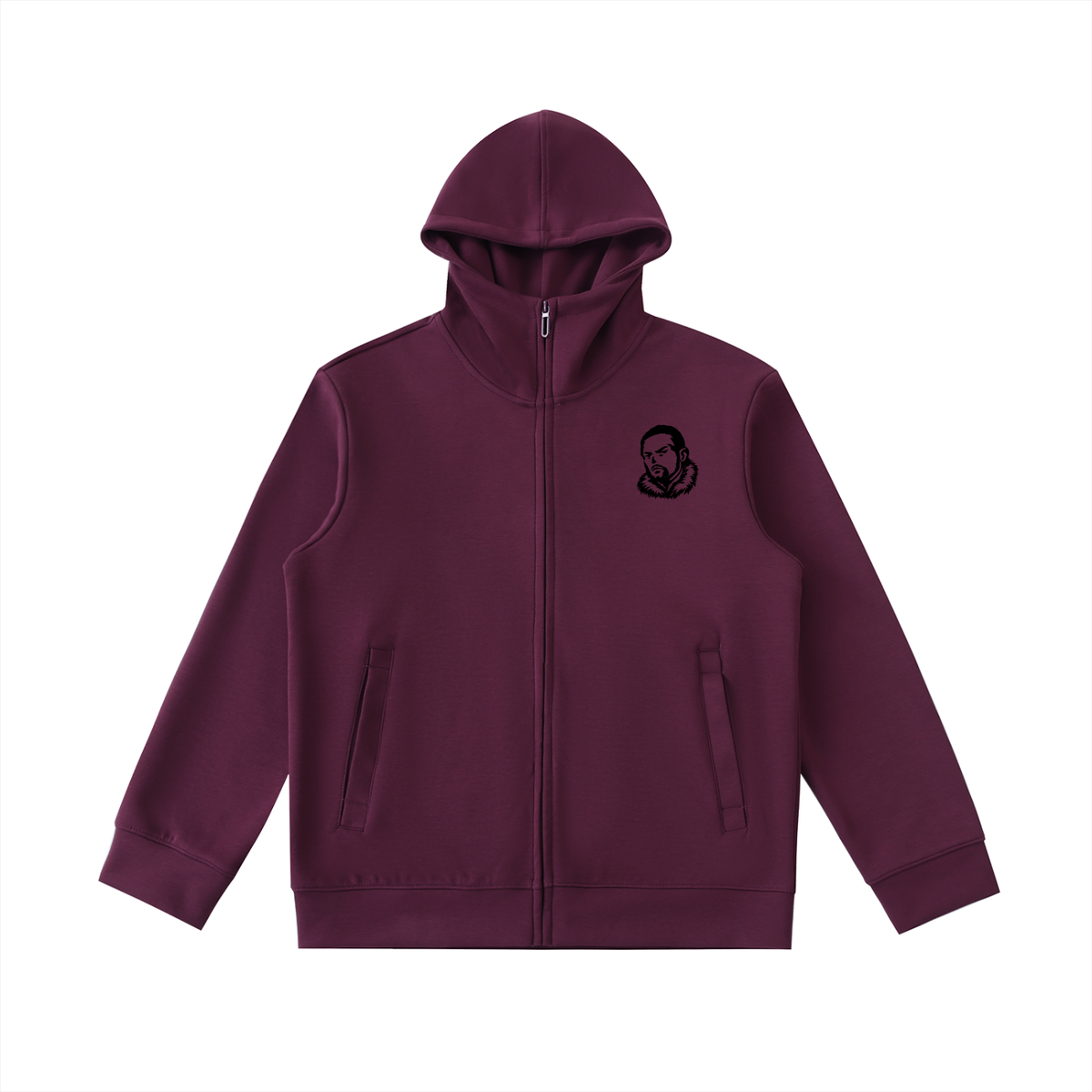 Overachievers Club' High Neck  Zip-Up Hoodie, Sweatpant & Sweatshirt Fit