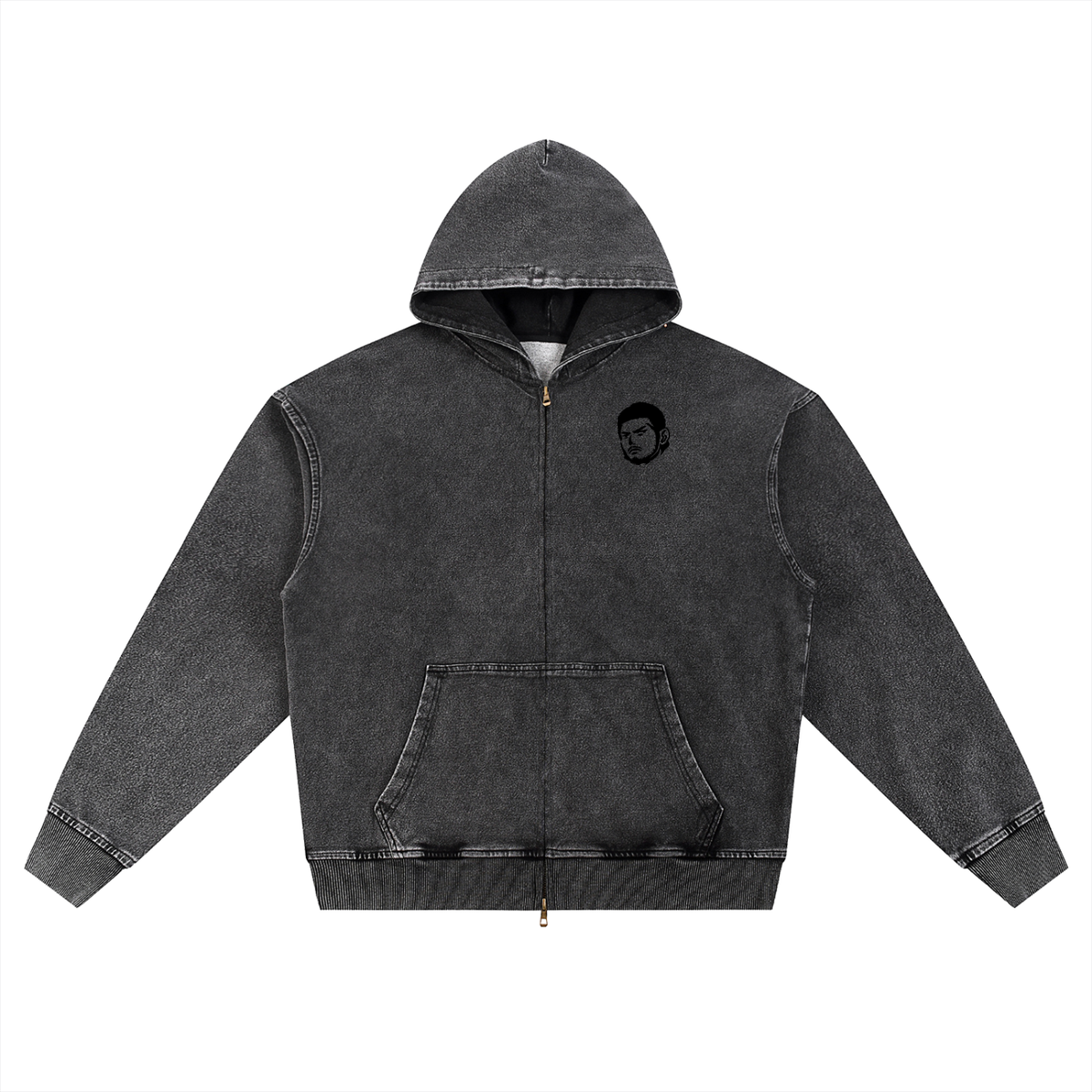 Overachievers Club' Snow Wash Oversized Zip-Up Hoodie & Sweatpant