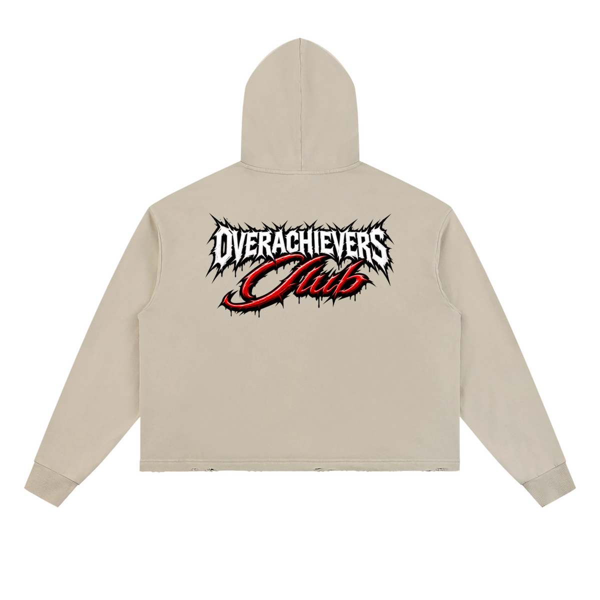 Nas' Vintage Washed Frayed-Hem Hoodie
