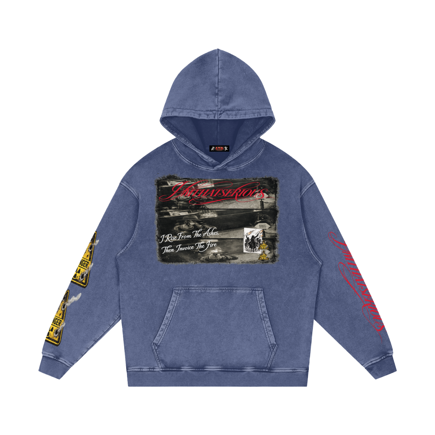 Snow Washed Loose Cotton Hoodie