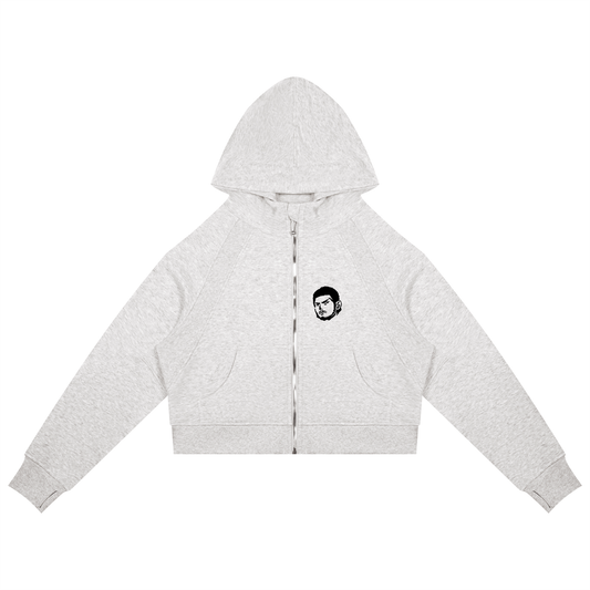 Overachievers Club' Cropped Zip-Through Hoodie & Sweatpants