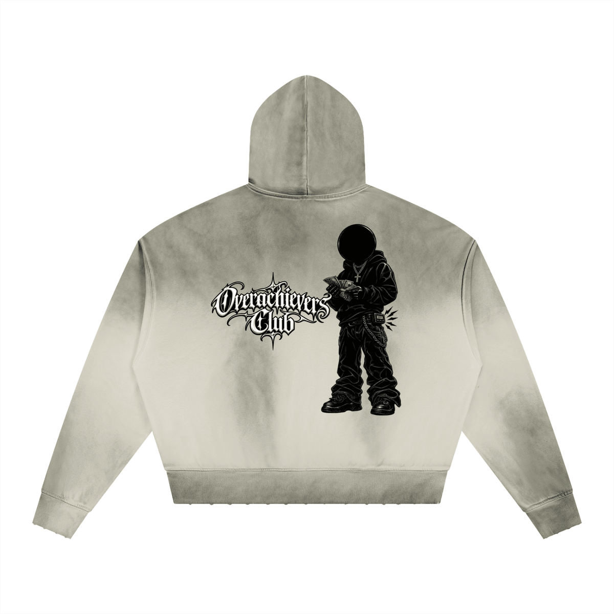 Overachievers Club' Sunfade Distressed Boxy Hoodie - ImThatSerious