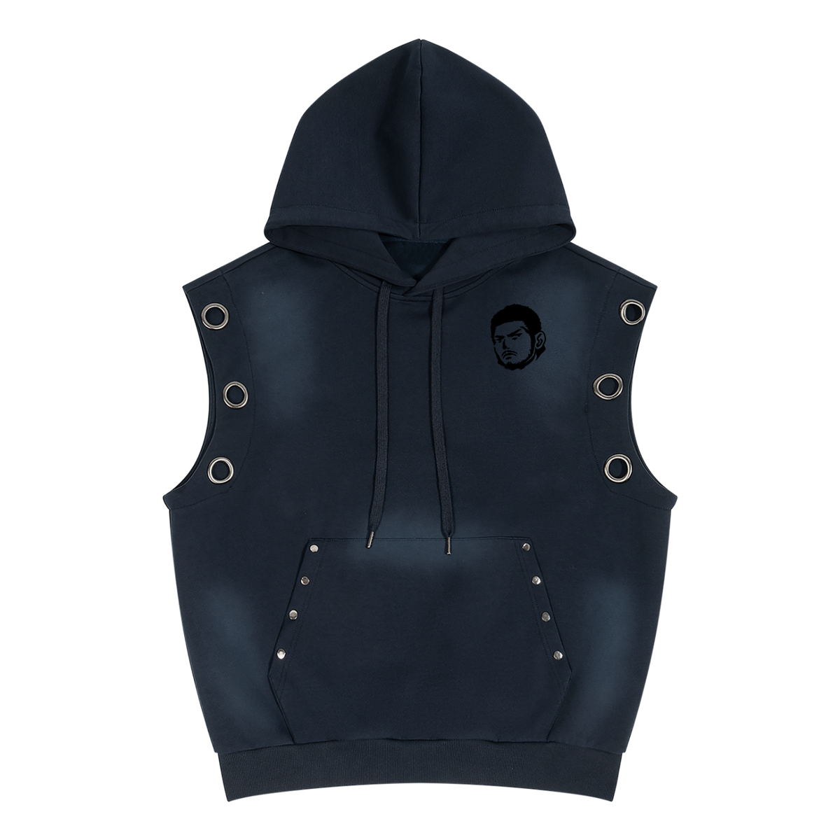 Overachievers Club' Vintage Wash Sun Fade Sleeveless Hoodie