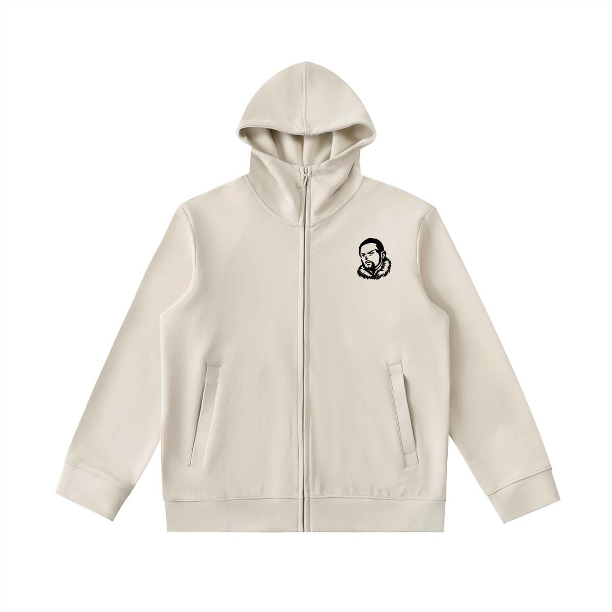 Overachievers Club' High Neck  Zip-Up Hoodie, Sweatpant & Sweatshirt Fit