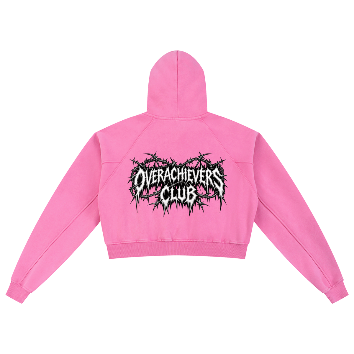 Overachievers Club' Snow Washed Cropped Hoodie & Sweatpants