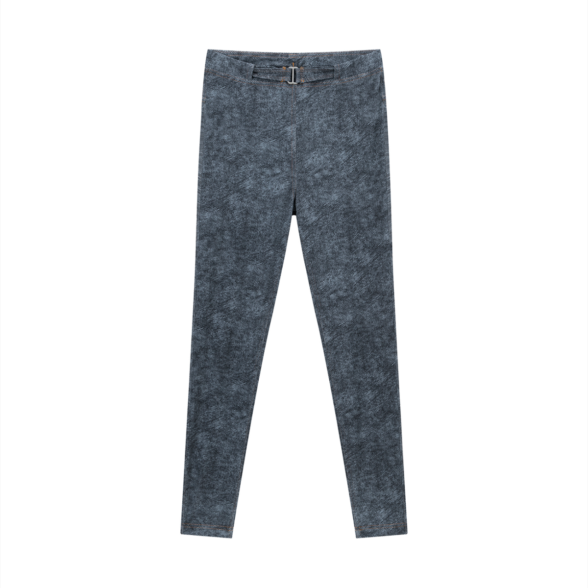 Women's Faux Denim Sports Bra & Zip-Fly Leggings Fit