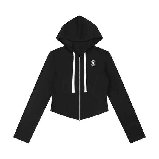 Overachievers Club' Women's Slim Cropped Full Zip Hoodie