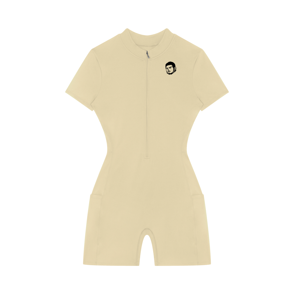 Overachievers Club' Women's Quarter-Zip Short Sleeve Romper