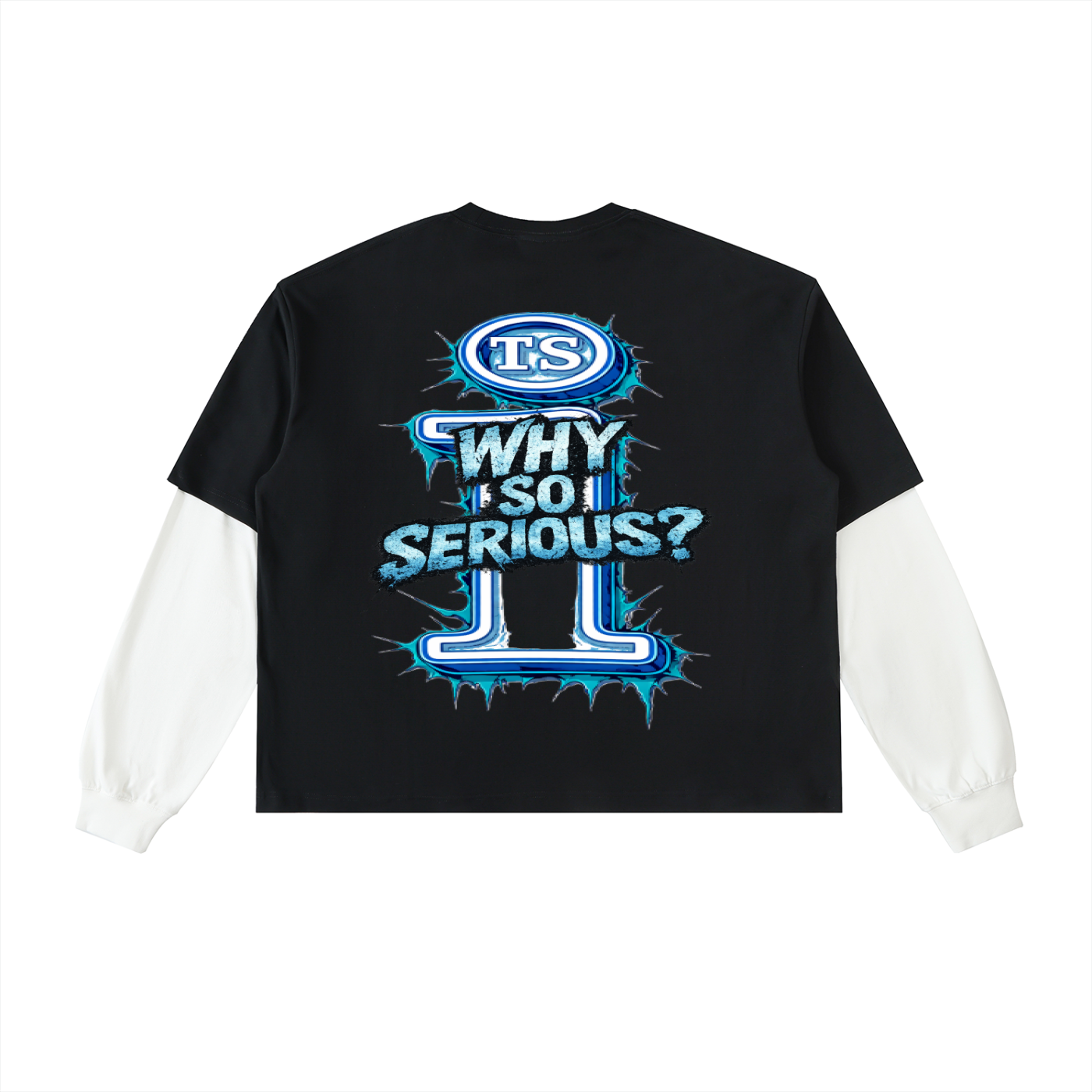 Layered Contrast Sleeve Cotton T-Shirt