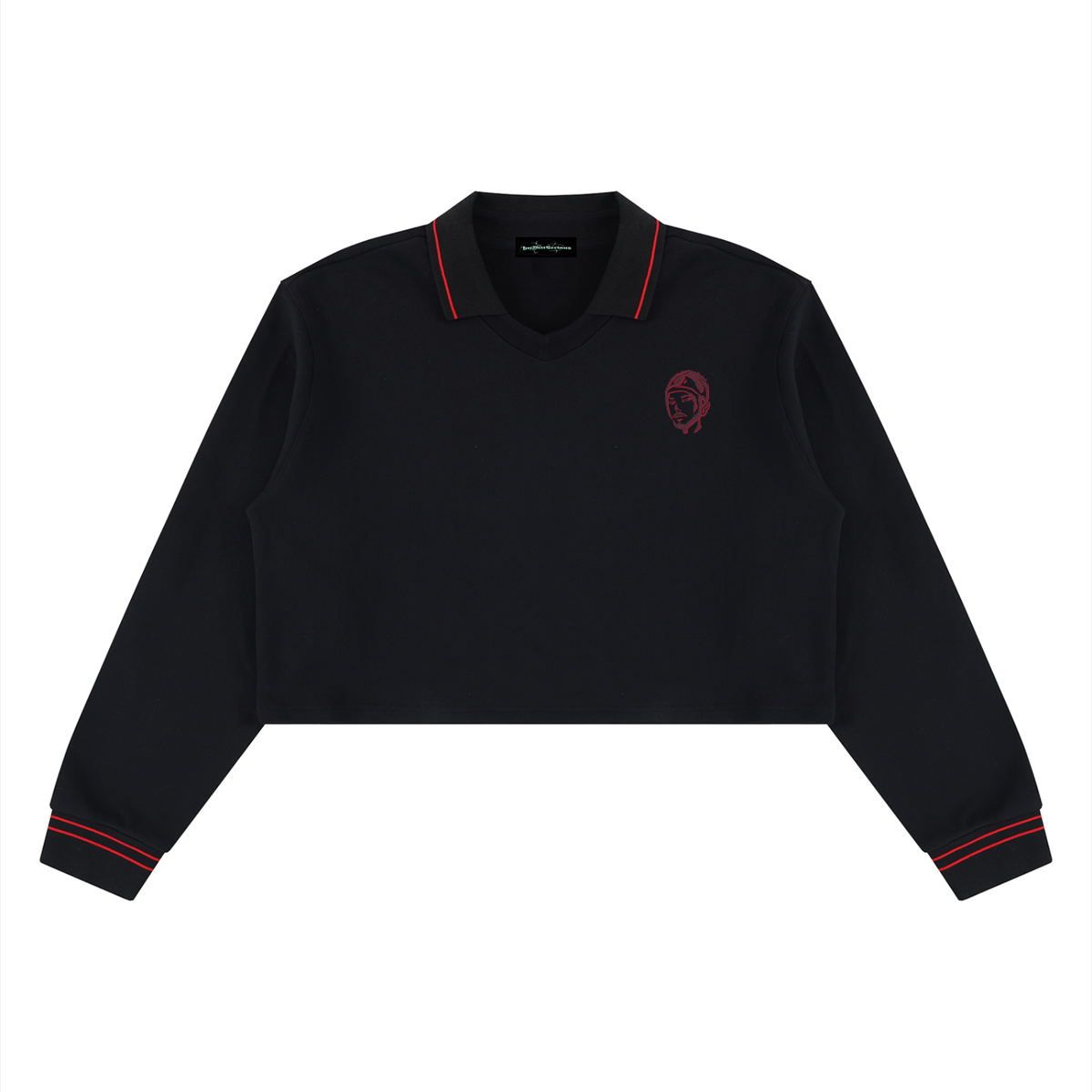 Overachievers Club' Women’s Crop Collared Sweatshirt