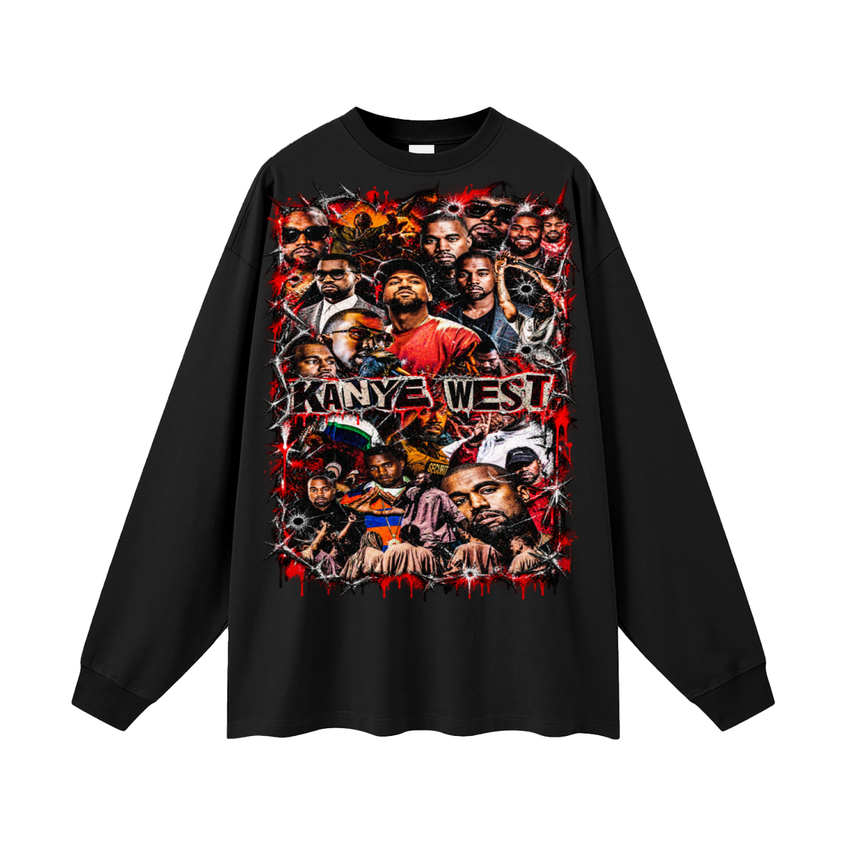 Kanye' Oversized Long Sleeve T-Shirt