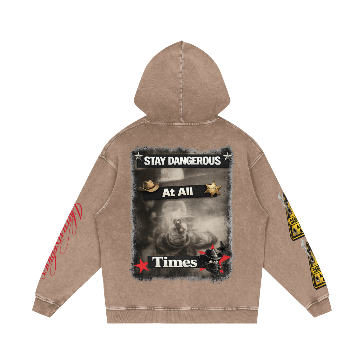 Snow Washed Loose Cotton Hoodie