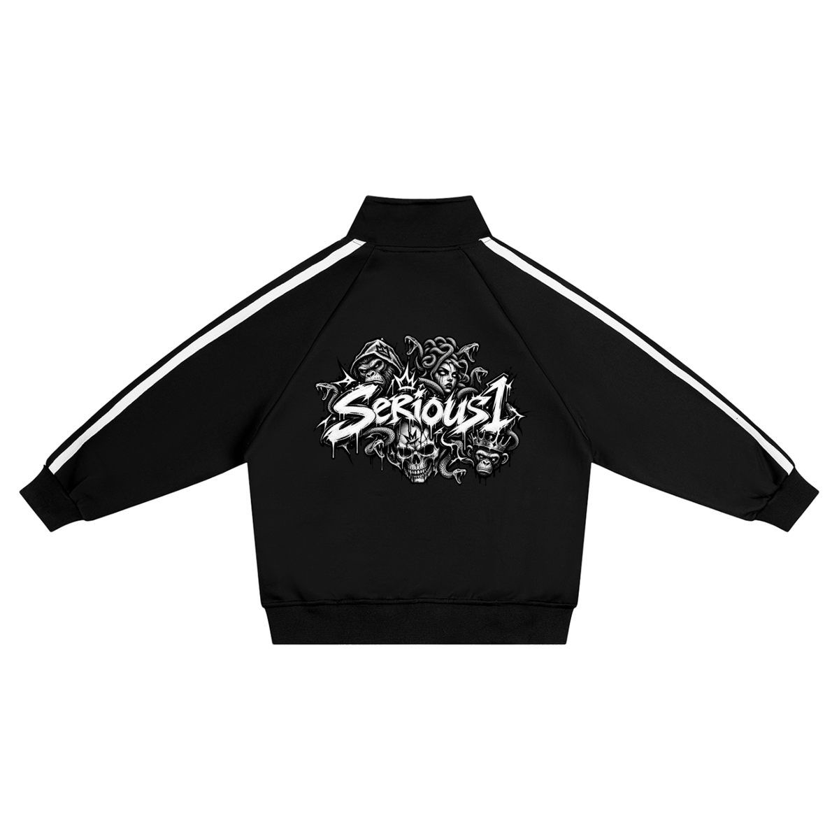 Serious1' Kids’ Contrast Tape Coach Jacket & Sweatpant Tracksuit