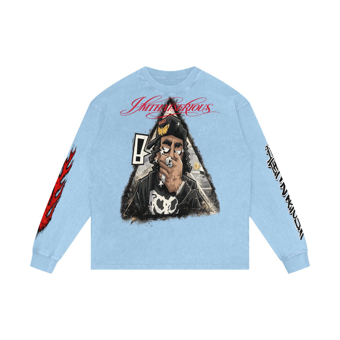 Acid Wash Oversize Long Sleeve T-Shirt