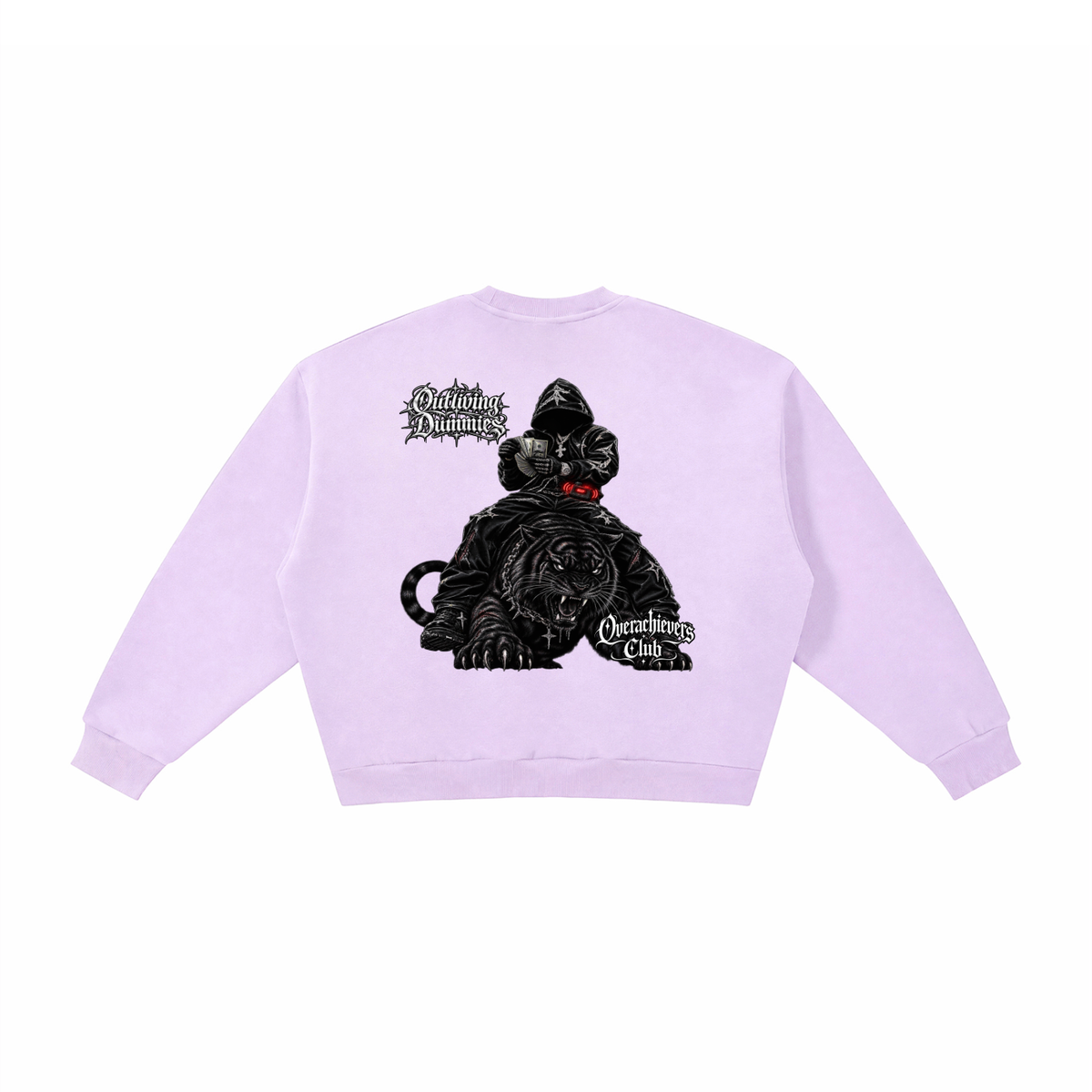 Overachievers Club' Oversized Boxy Fleece Hoodie, Sweatshirt, Sweatpant & Shorts Fit