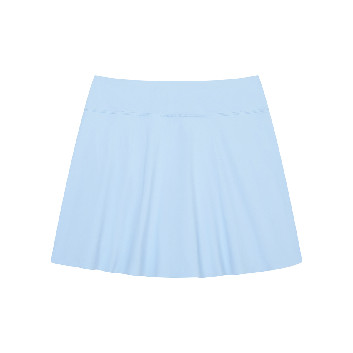 Women's A-Line Contrast Panel Slit Skirt & Polo T-Shirt
