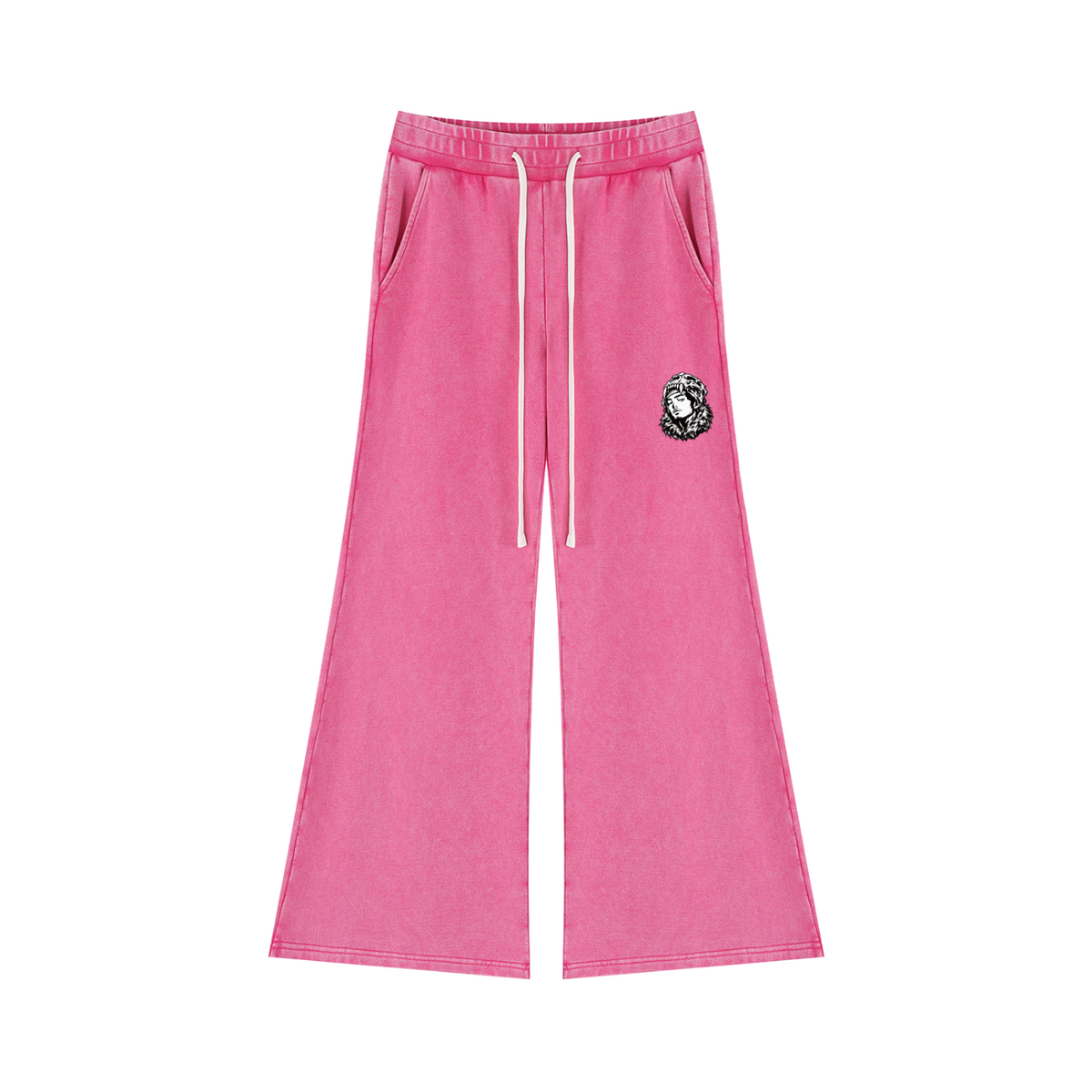 Overachievers Club' Women’s Mineral Washed Crop Hoodie & Flared Leg Pants