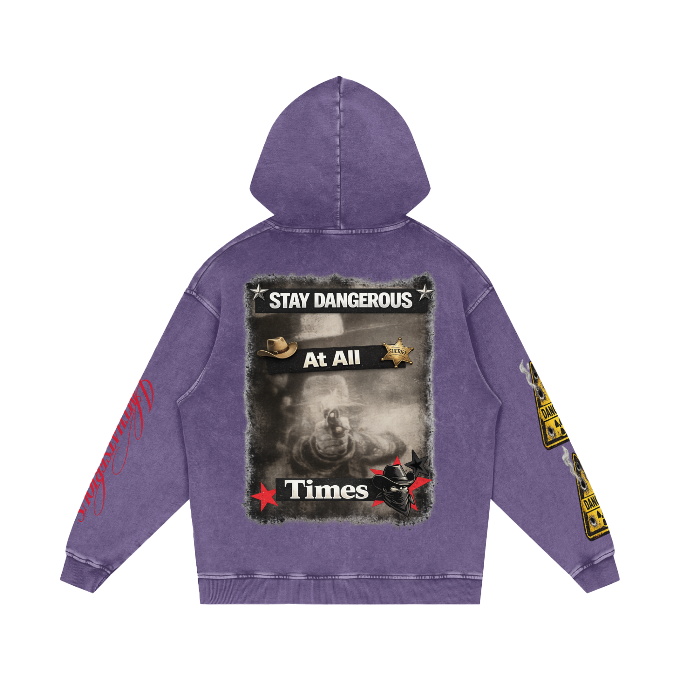 Snow Washed Loose Cotton Hoodie