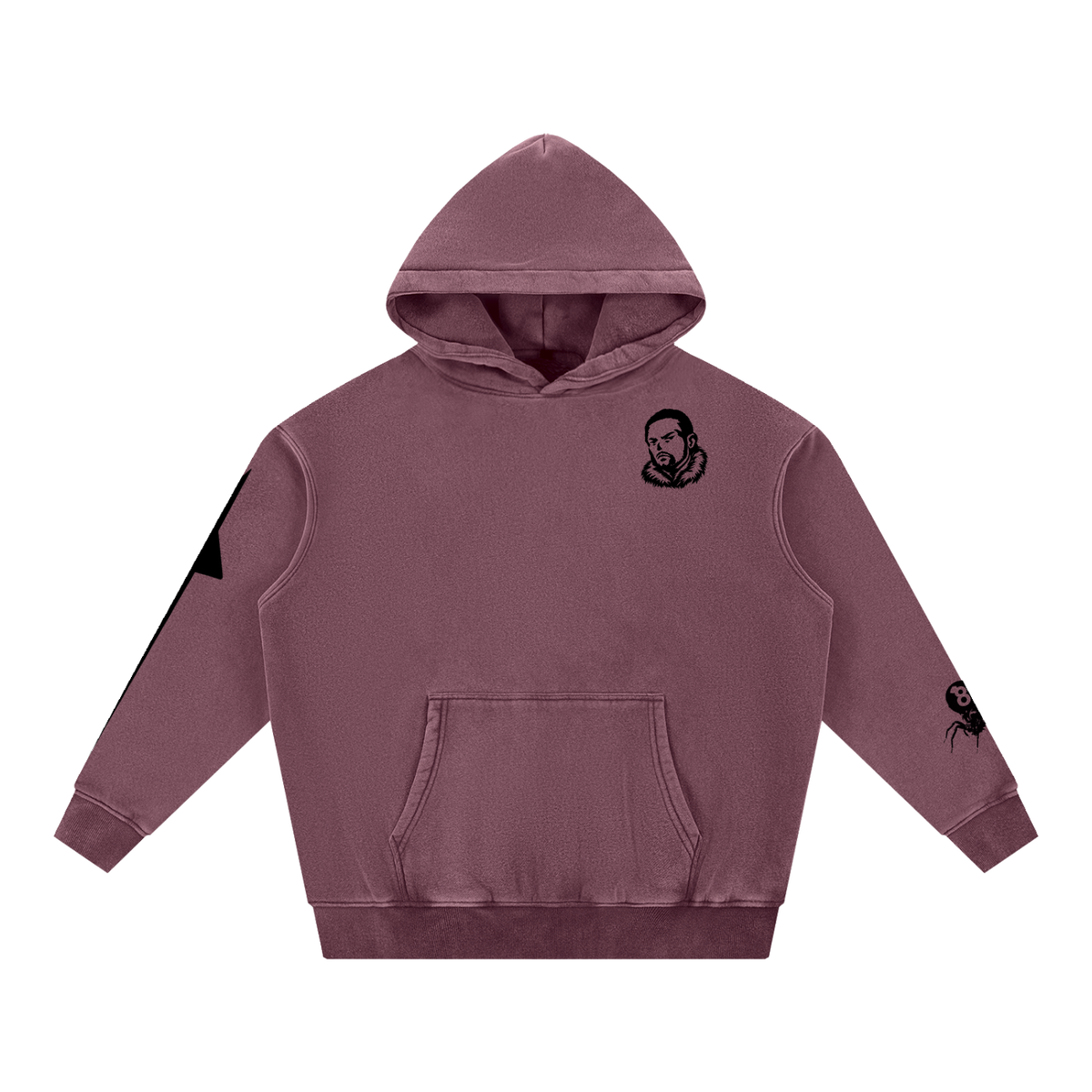 Overachievers Club' Snow Wash Fleece Oversize Hoodie