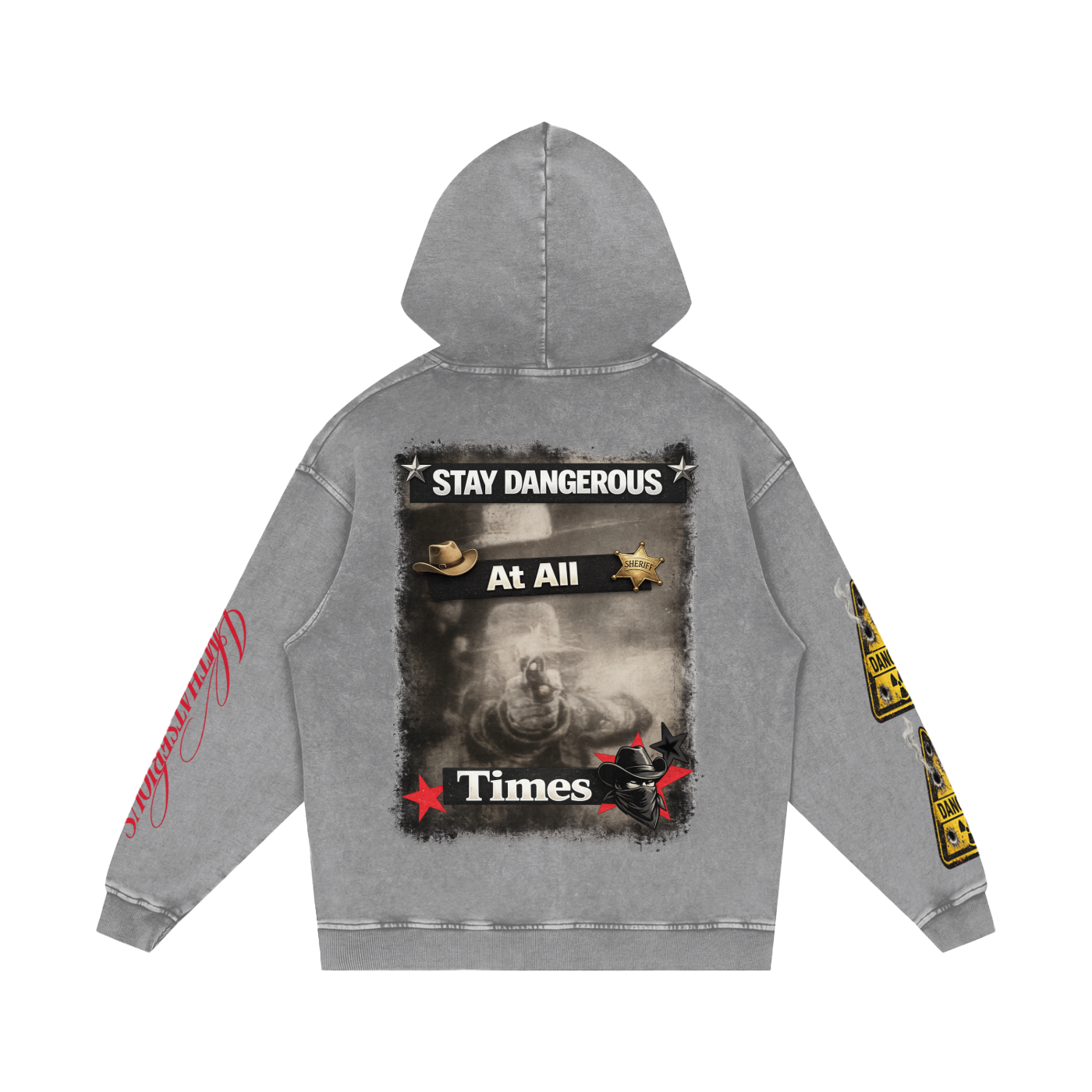 Snow Washed Loose Cotton Hoodie