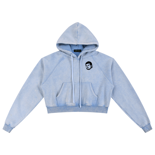 Overachievers Club' Snow Washed Cropped Hoodie & Sweatpants