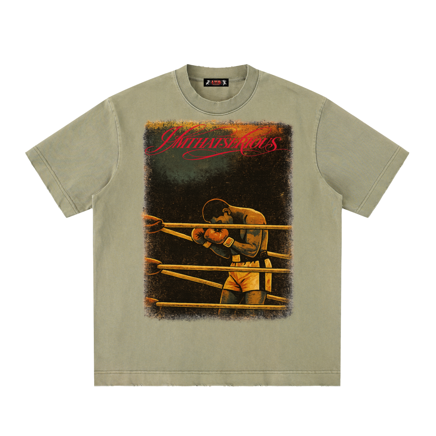 Heavyweight Vintage Washed Frayed T-Shirt
