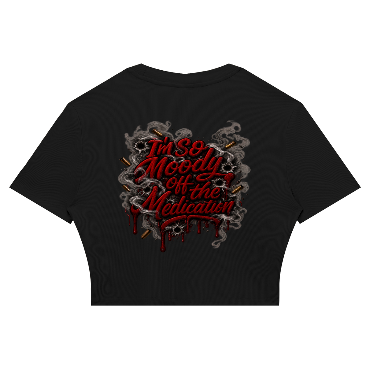 Durk' Women's Slim Ribbed Crop T-Shirt