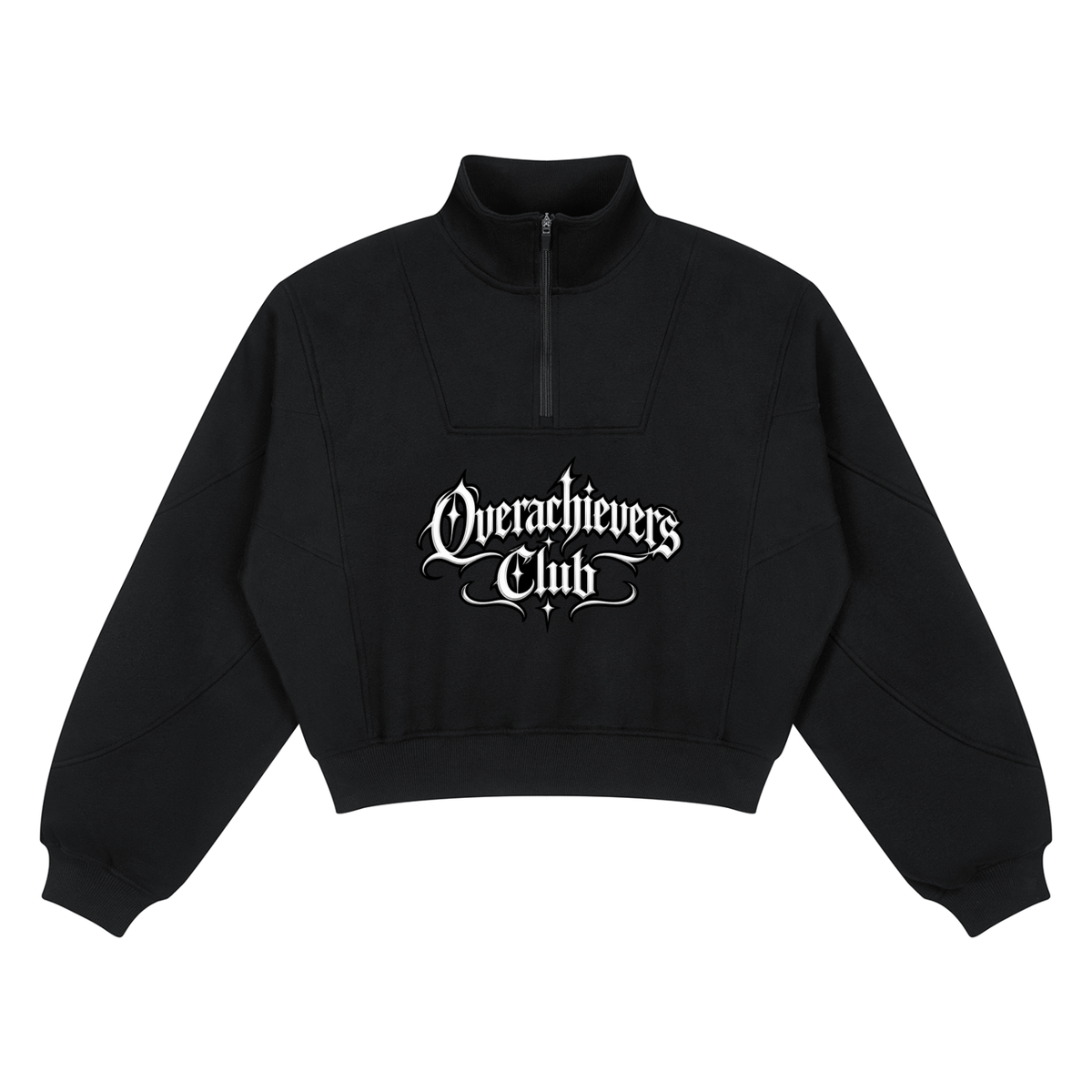 Overachievers Club' Women’s Loose Fleece Quarter-Zip Sweatshirt
