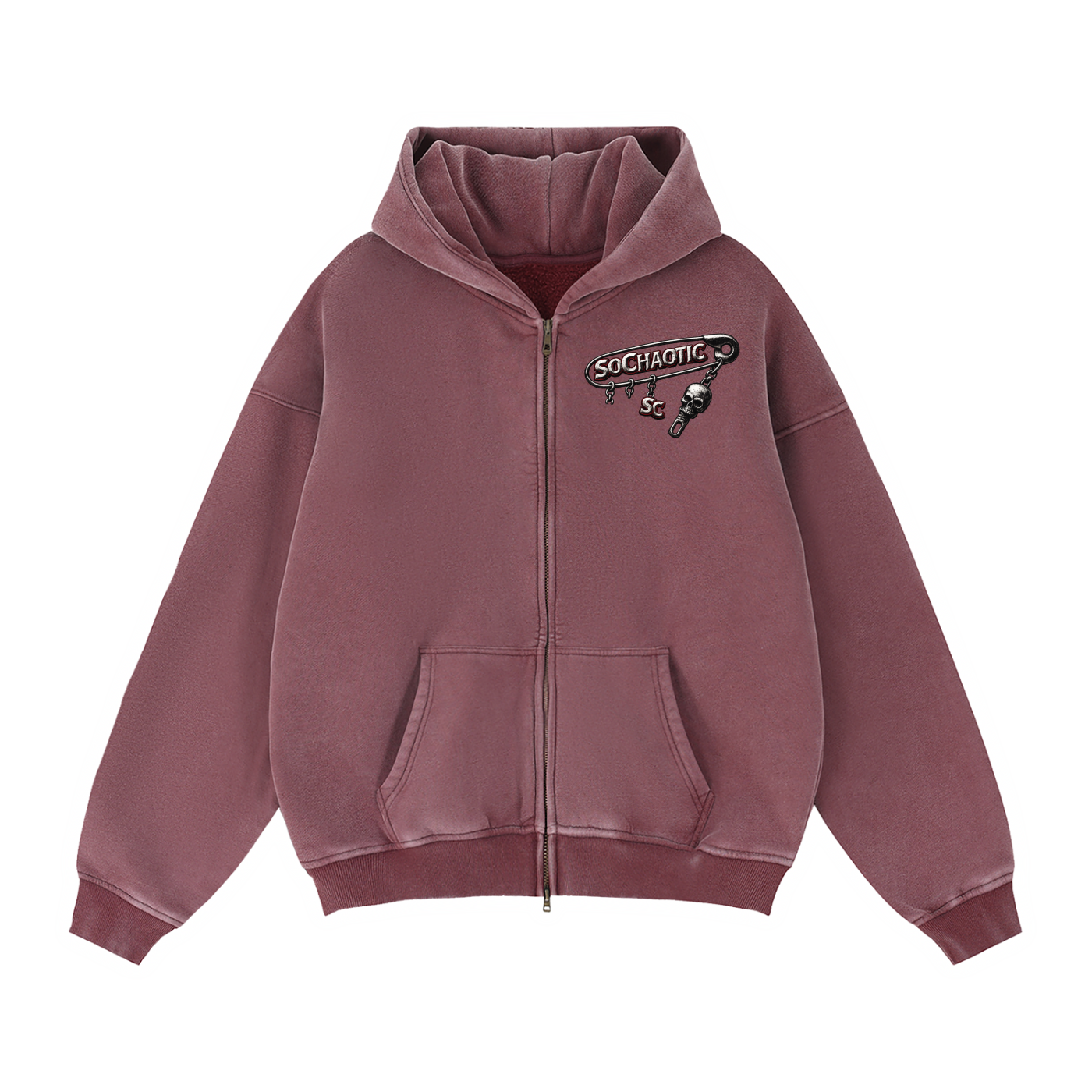 SoChaotic' Zip Fleece Hoodie