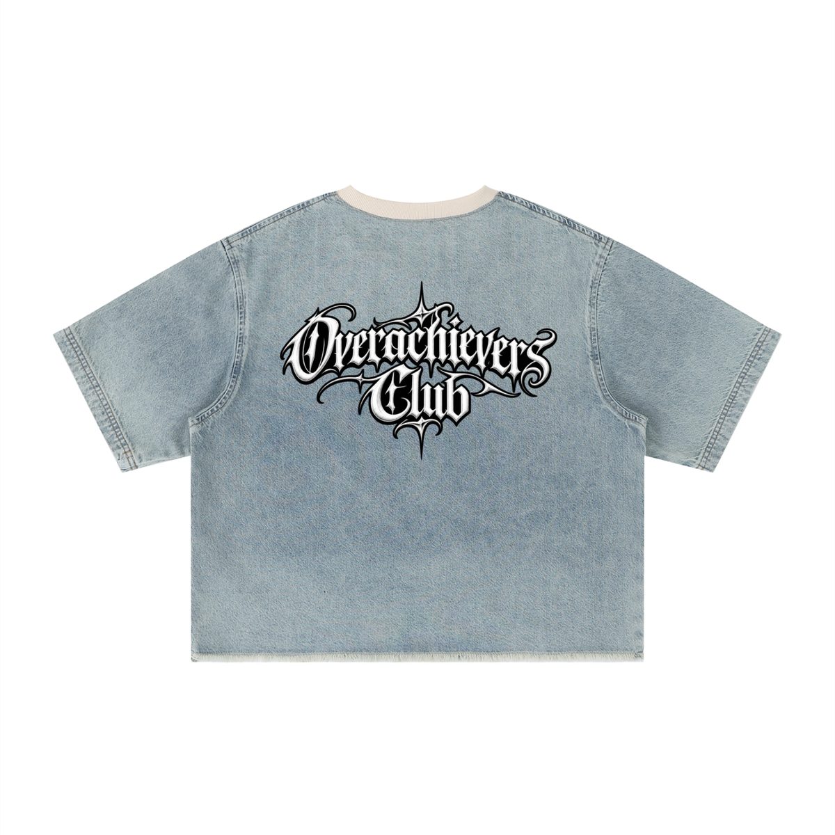 Ice Cube' Vintage Wash Boxy Raw Hem Denim T-Shirt